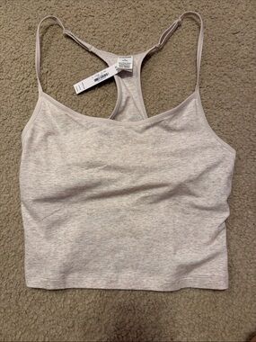 NWT PINK Victoria's Secret Light Heathered oatmeal Racerback tank